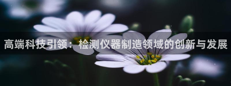 门徒娱乐在线开户：高端科技引领：检测仪器制造领域的创新与发展