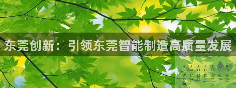 门徒娱乐注册下载安卓版：东莞创新：引领东莞智能制造高质量发展
