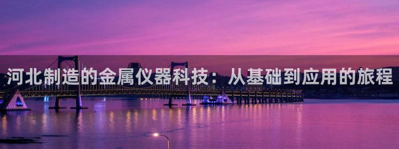 娱乐门徒王梓均简介图片：河北制造的金属仪器科技：从基础到应用