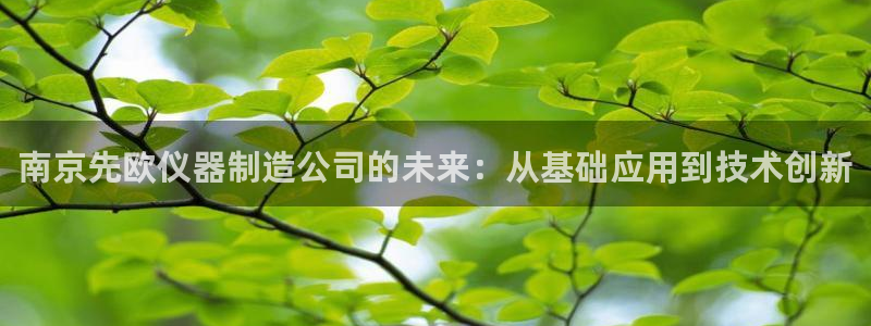 门徒娱乐跑路了吗知乎：南京先欧仪器制造公司的未来：从基础应用