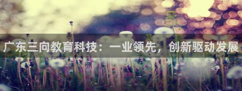 门徒搜狐娱乐：广东三向教育科技：一业领先，创新驱动发展