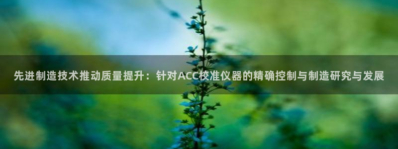 门徒娱乐千67五壹叁八：先进制造技术推动质量提升：针对ACC