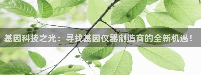 门徒娱乐线路图：基因科技之光：寻找基因仪器制造商的全新机遇！