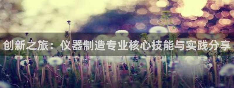 门徒娱乐主管就去判官333OO：创新之旅：仪器制造专业核心技