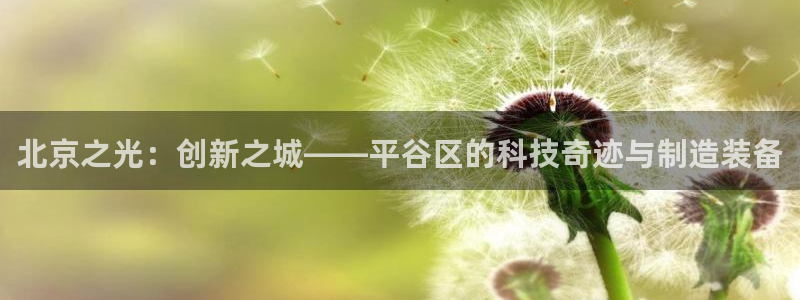 门徒娱乐下载：北京之光：创新之城——平谷区的科技奇迹与制造装