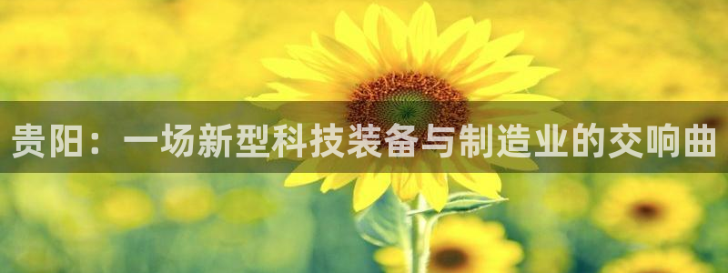 门徒娱乐-门徒平台：贵阳：一场新型科技装备与制造业的交响曲