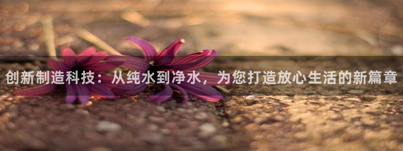 门徒娱乐382223：创新制造科技：从纯水到净水，为您打造放