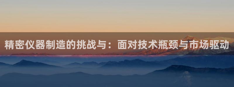 娱乐门徒r：精密仪器制造的挑战与：面对技术瓶颈与市场驱动